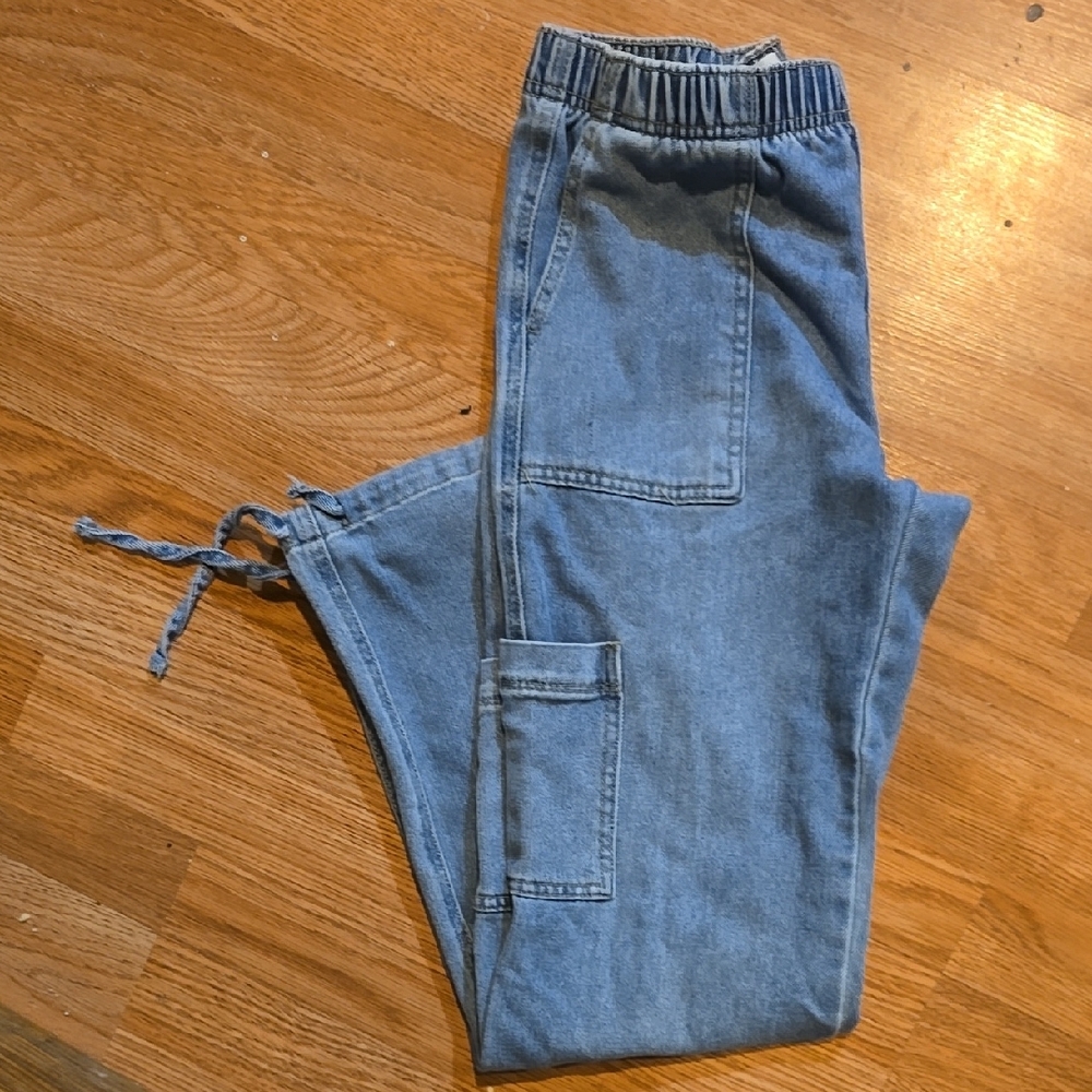 Casual Blue Denim Joggers